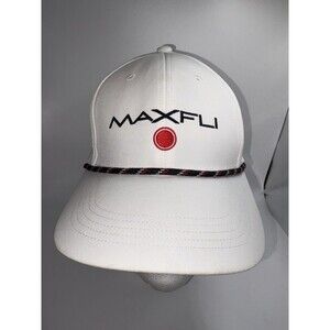 Maxfli Golf Hat Men's SnapBack Adjustable Cap White Tour Braided Rope